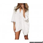Womens Solid Oversized Beach Cover Up Swimsuit Bathing Suit Beach Dress White White